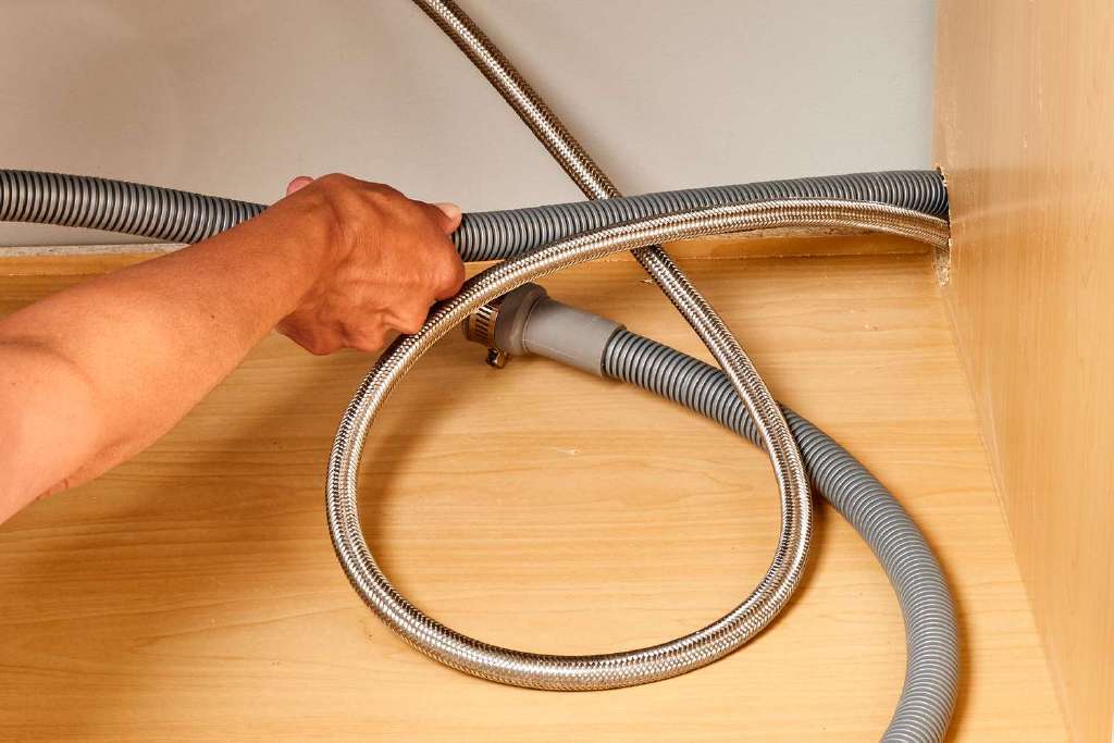dishwasher drain hose connections loop